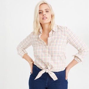 Madewell Rainbow plaid shirt